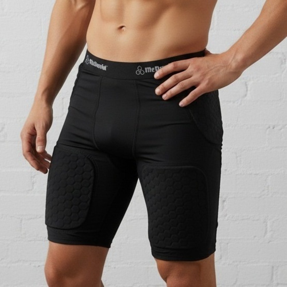 McDavid HEX‎ Thudd Padded Compression Shorts Black XX-Large 5-Pad Girdle XXL 737